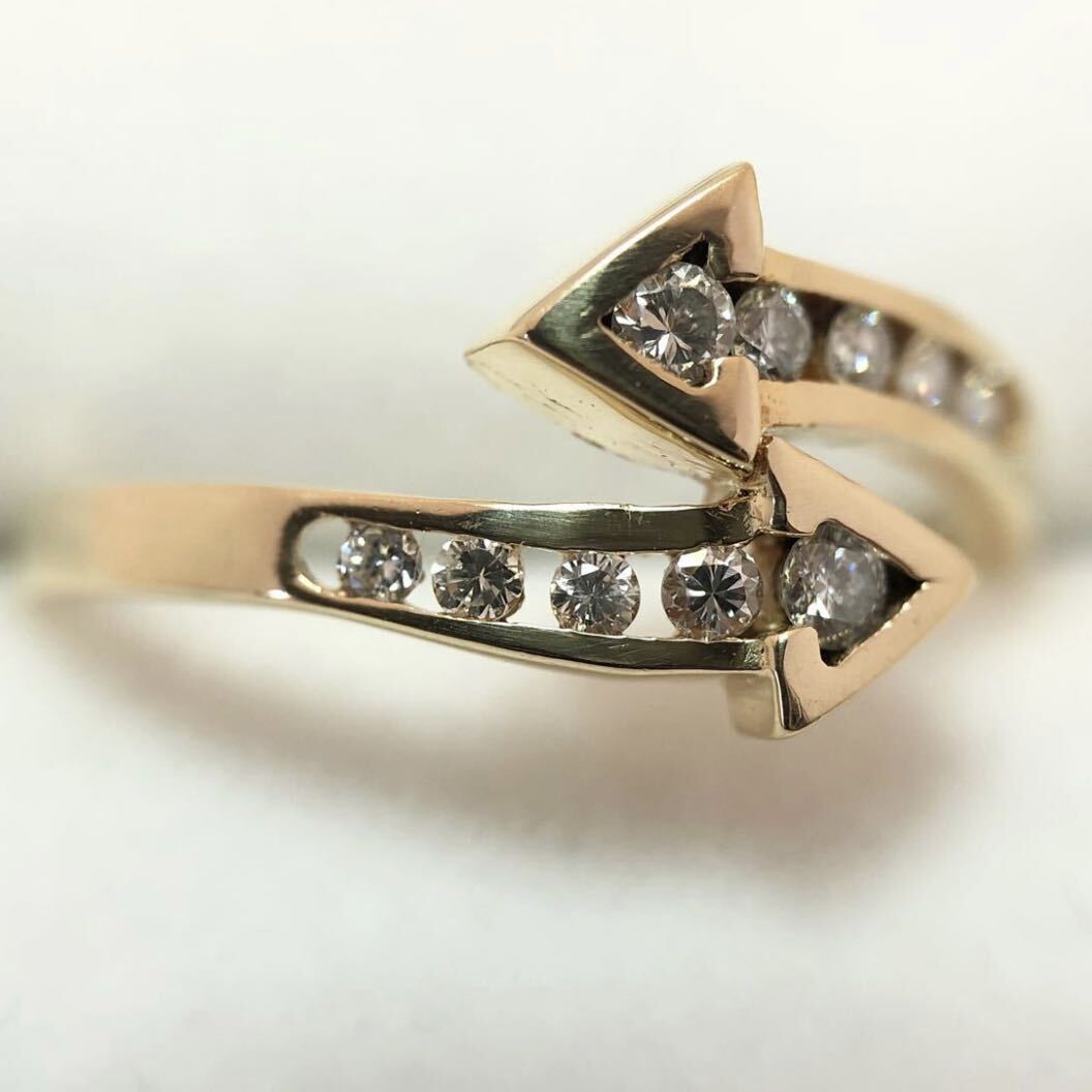 K18 リング 指輪 11.5号Diamond ダイヤモンド 18金 ダイヤ 金 アクセサリー メンズ レディースの画像4