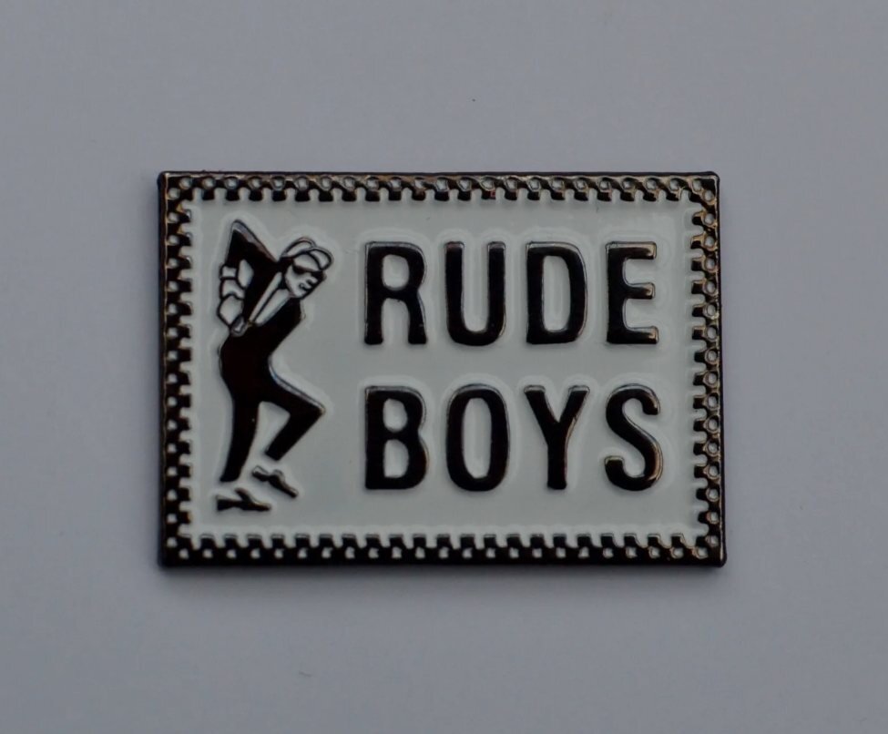 ★送料無料★Rude Boys Ska Two Tone ルードボーイズ スカ エナメル ピン バッジ バッチ_画像1