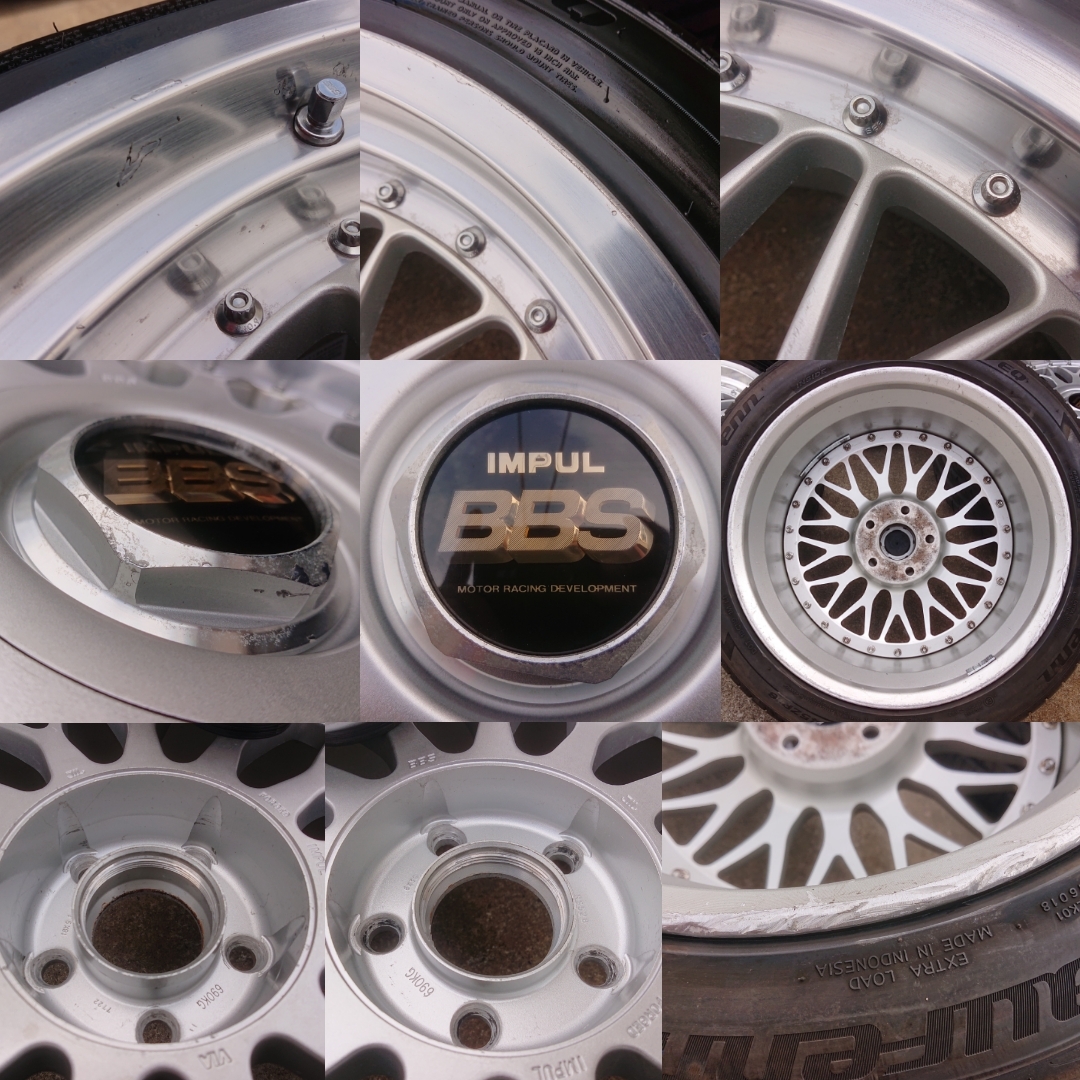 超希少！鍛造！IMPUL インパル BBS M1 RS527/RS528 18インチ 9J/10J OFF+25/+40 5H PCD114.3 235/45 245/45R18 スカイライン フェアレディZ_画像8