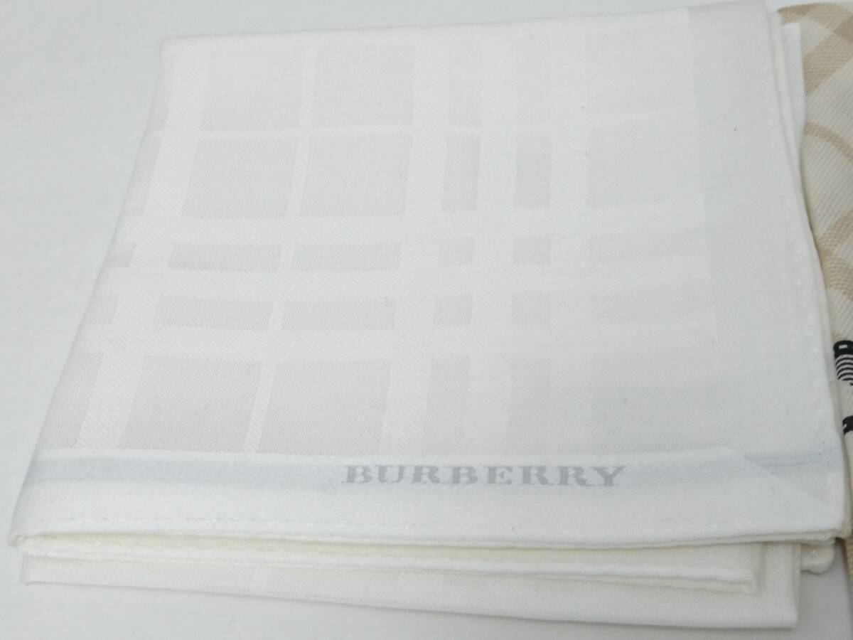 【新品】BURBERRY バーバリー ハンカチ 計4点セット/ノバチェック/ブロックチェック/ホース刺繍/綿100%/ビジネス/フォーマル/02SH033001_画像3