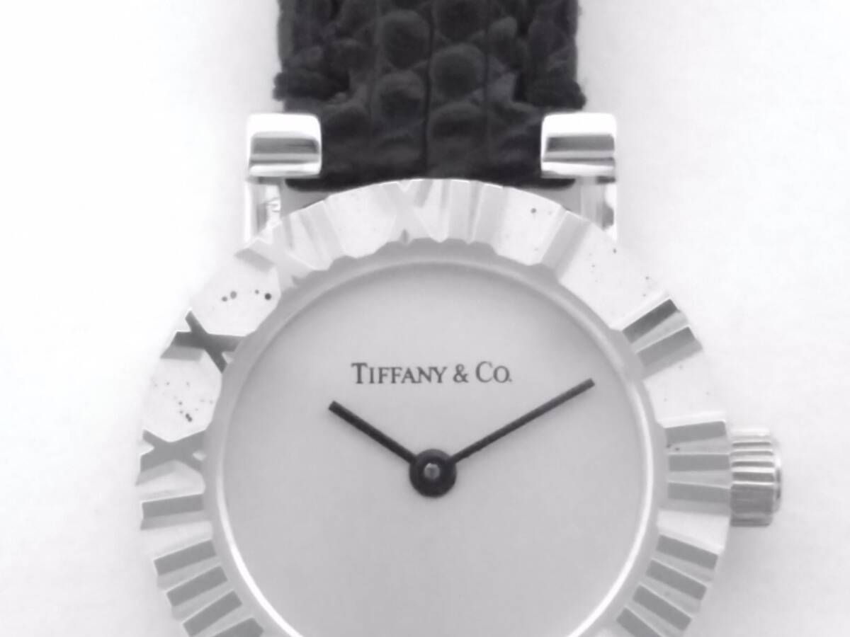 【超美品】Tiffany & Co ティファニー Atlas アトラス S0640 スターリングシルバー925 クォーツ腕時計/総重量15.2g/ローマン/01YZ040208の画像3