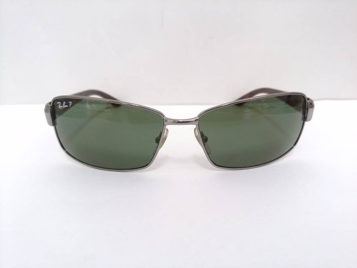 【美品】Ray-Ban レイバン Pマーク 偏向レンズ RB3512-D サングラス/アイウェア/クロス ケース付き/眼鏡/8カーブ/04OM041306-6の画像2