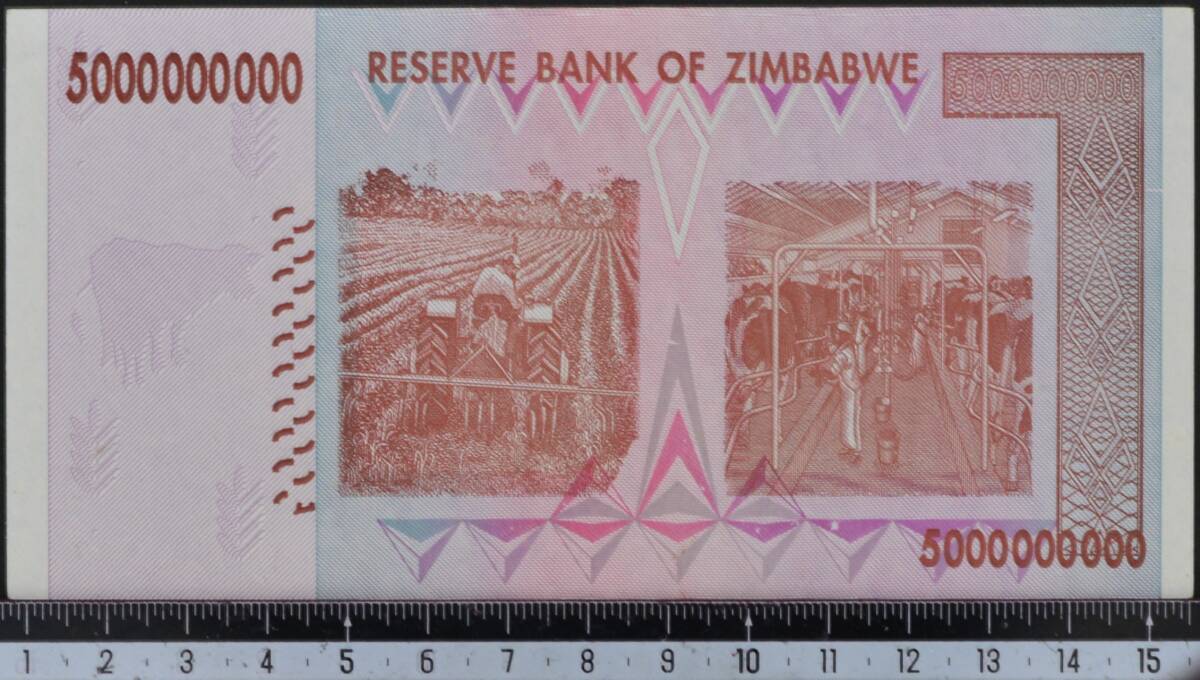 外国紙幣 ジンバブエ 2008年 未使用 50億ドル_画像2