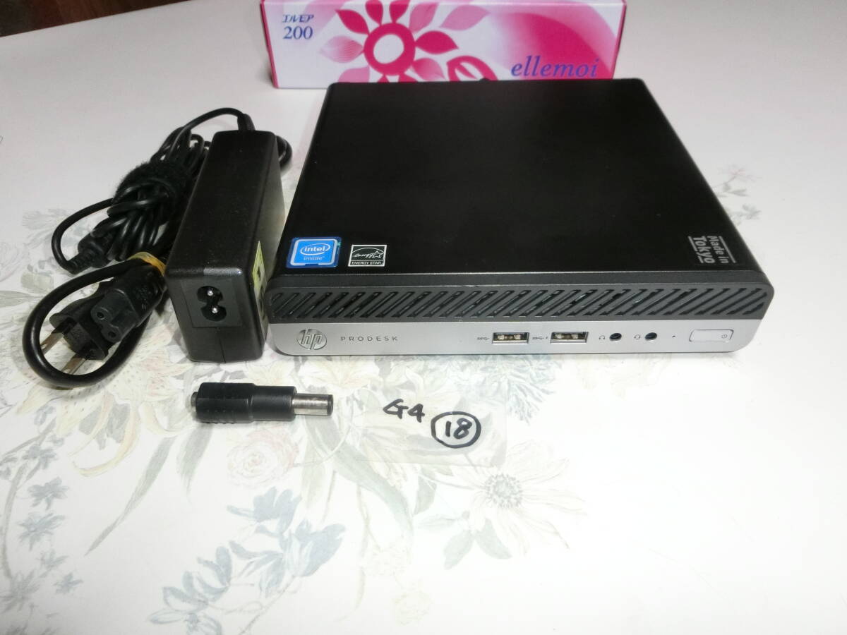 小型PC HP ProDesk 400 G4 DM 第9世代G4930T/DDR4 8GB/ 高速NVMe SSD 256GB+ HDD 500GB /Win11Pro /Wi-Fi5+Bluetooth4.2 /即使用 ミニPC