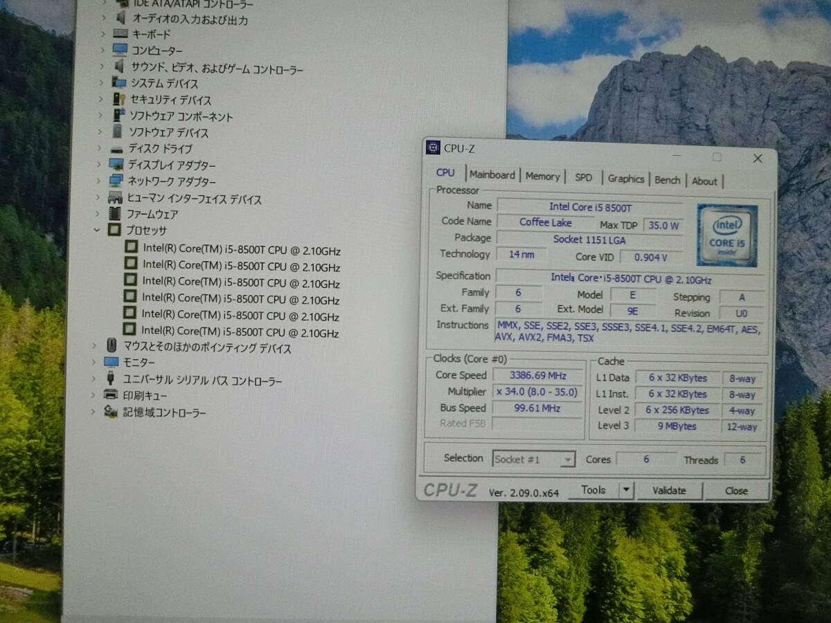 送料無料 CPU Intel CORE i5-8500T SR3XD 2.10GHZの画像3