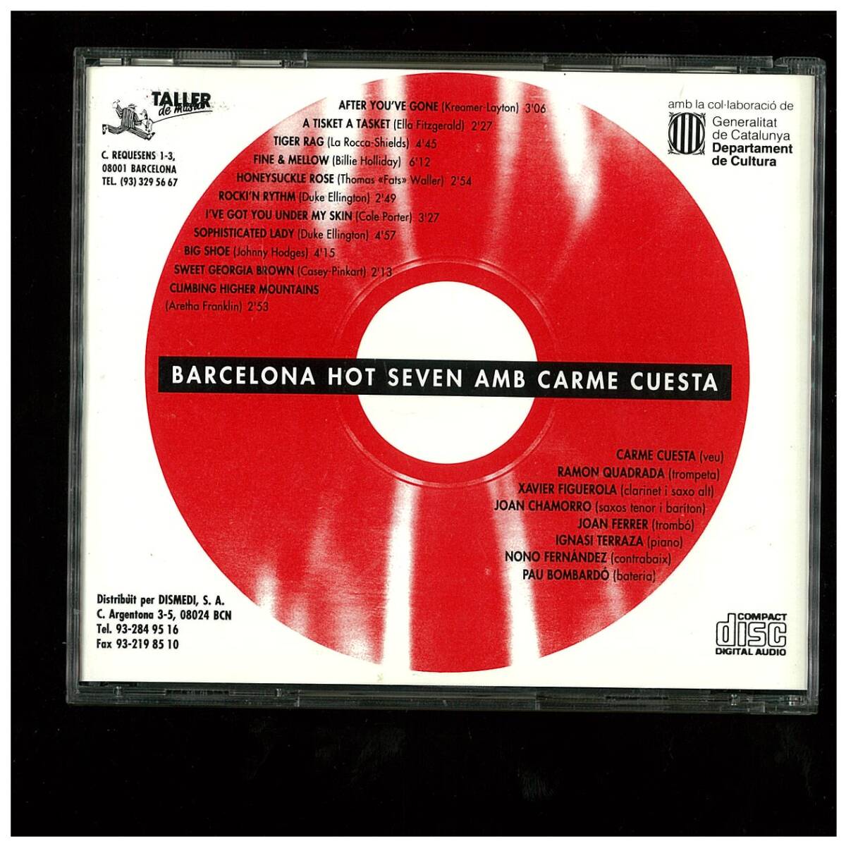 CD☆Barcelona Hot Seven SMB Carme Cuesta☆TM-001-CDJ☆スペイン盤_画像2