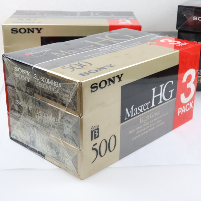 ☆未使用未開封☆SONYソニー ベータ　ビデオカセットテープ 10本 (Master HG L-500x8, L-750x2) _画像2