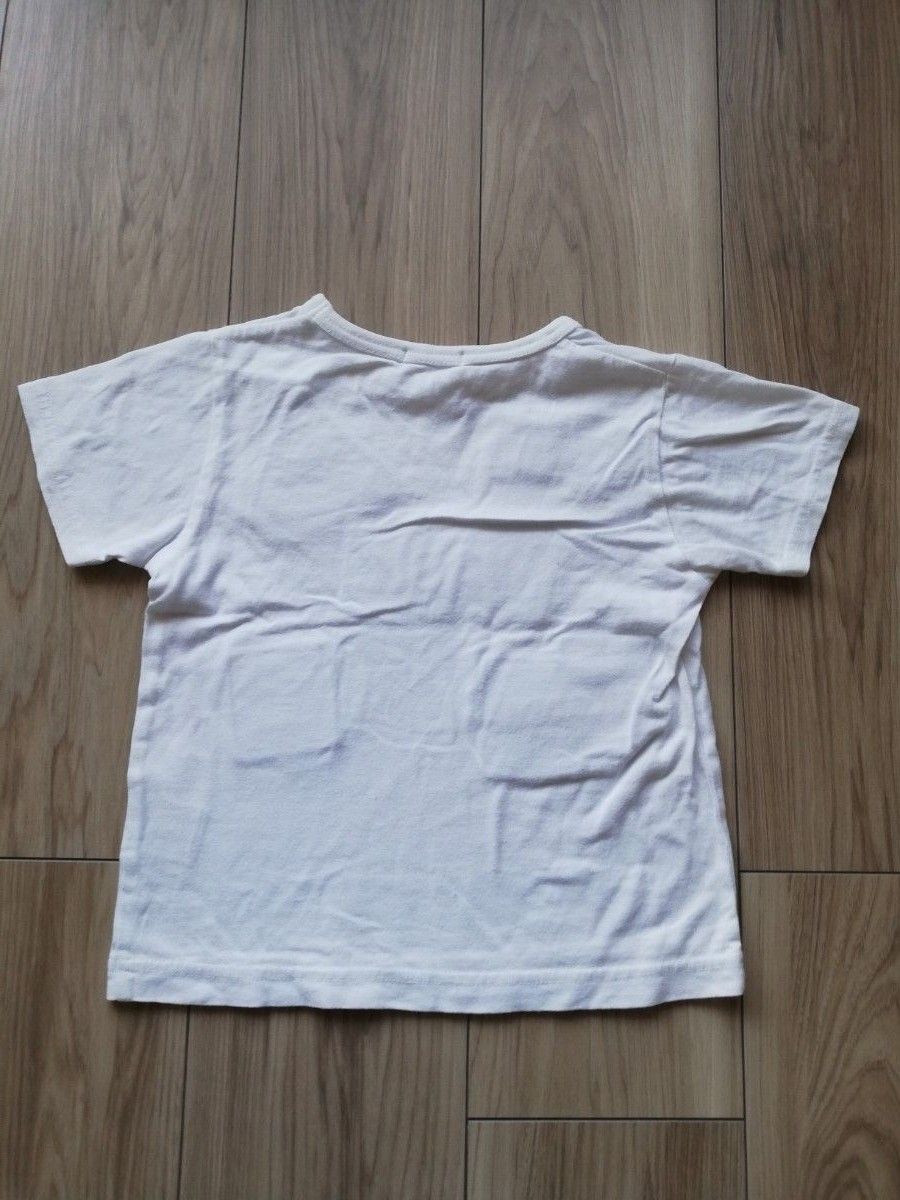 WASK　ワスク　恐竜Tシャツ 100 2枚セット　半袖Tシャツ　 半袖シャツ　べべ　ボーダー　ワッペン　まとめ売り　かっこいい