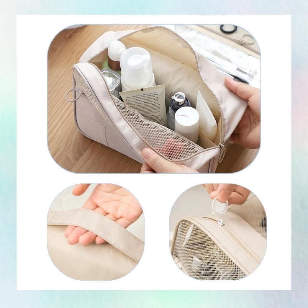  travel pouch make-up pouch high capacity hanging lowering pouch travel make-up box Jim hot spring sauna abroad storage face washing tool toothbrush bath 