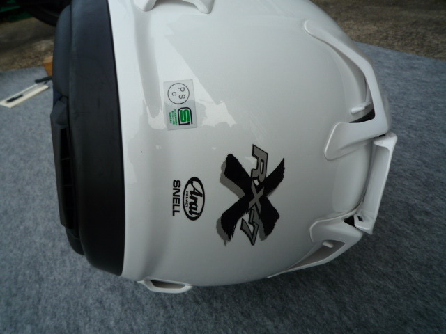 アライ Arai RX-7X  サイズXL 61～62ｃｍ ホワイト ジャンク品 傷有り フルフェースヘルメットの画像3