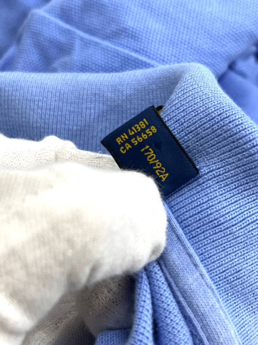 POLO RALPH LAUREN ポロ ラルフ ローレン　ポロシャツ　半袖　メンズ　ロゴ刺繍　ライトブルー　S