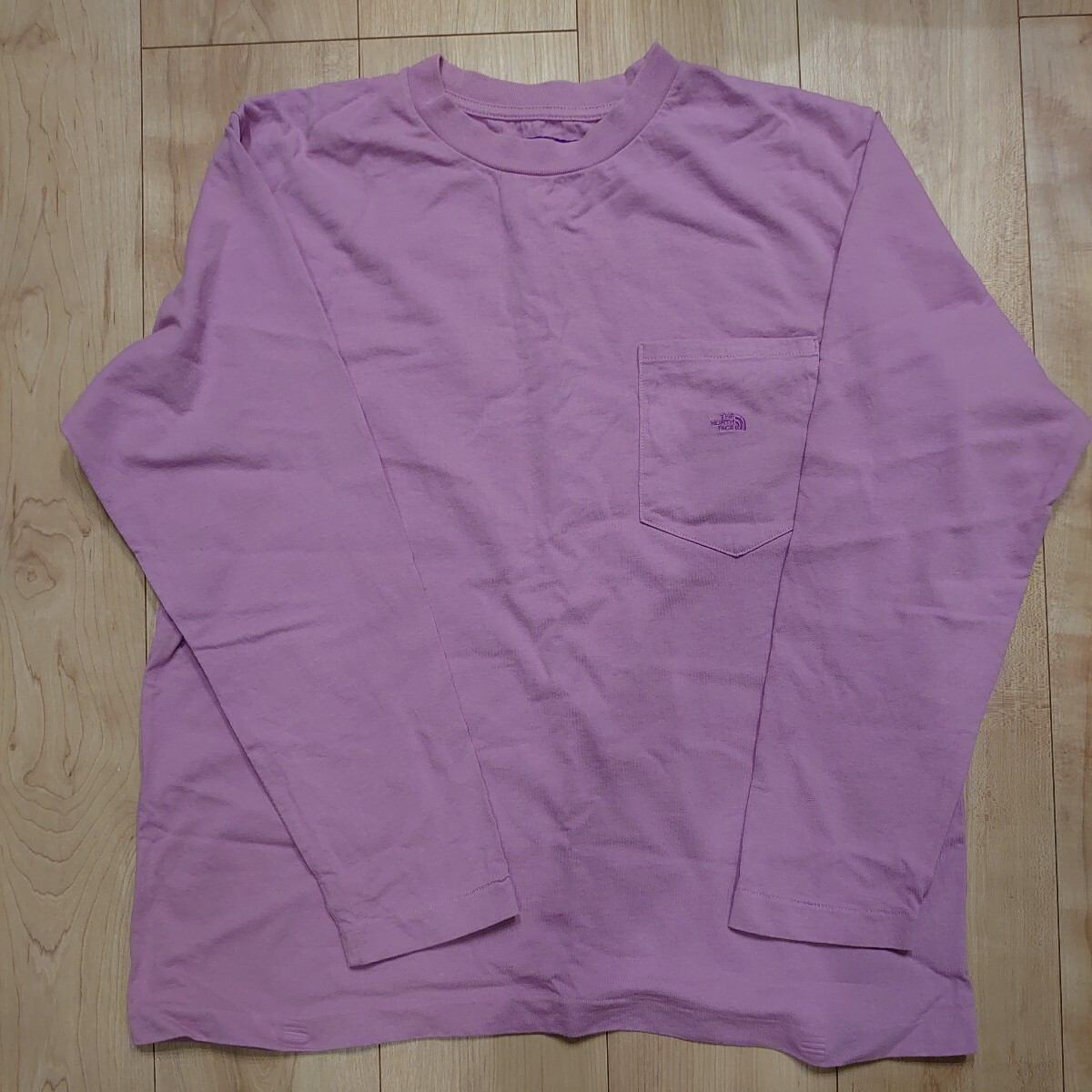 THE NORTH FACE PURPLELABELノースフェイスパープルレーベル NT3802N ポケットロングTシャツ メンズSサイズ ピンクの画像1