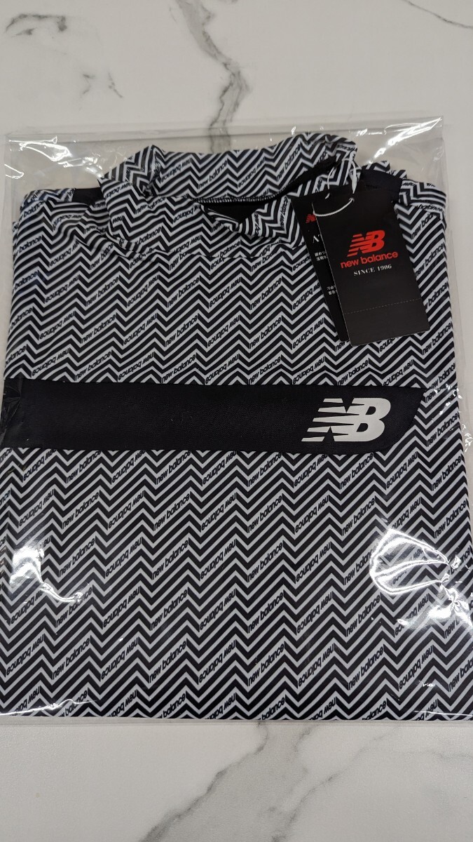 即決新品 New Balance GOLF メンズ半袖モックネック ブラック 4サイズ Mサイズ相当 ニューバランス ゴルフ_画像1