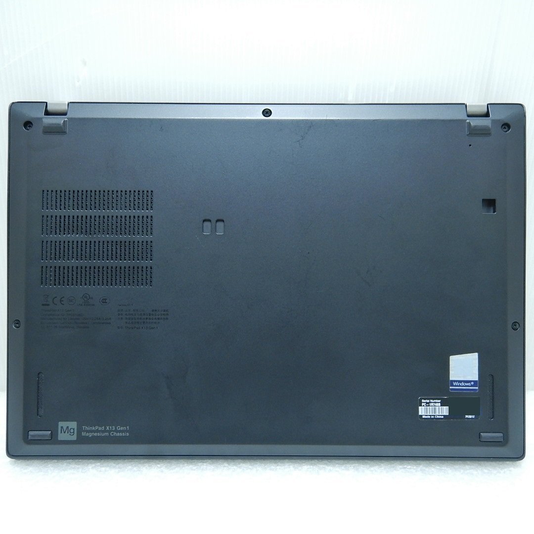 Lenovo ThinkPad X13 Gen 1 Ryzen5 Pro 4650U 16GB SSD256GB 13.3型（1920×1080）Windows11 Pro ノートパソコン 20UGS2GK00【中古】01_画像3