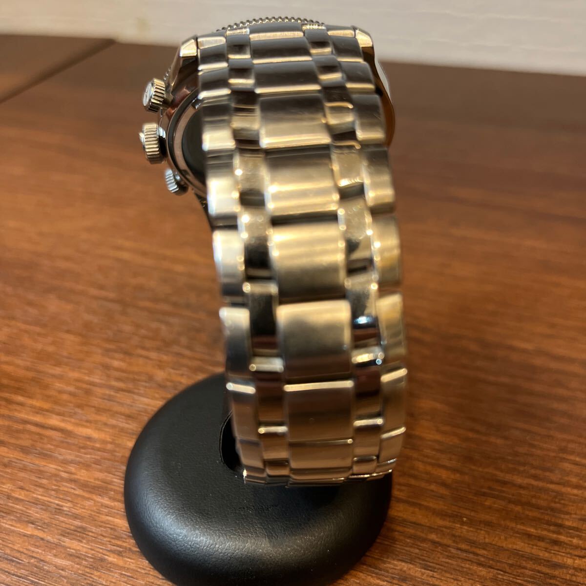 A449/【中古品】EMPORIO ARMANI デイトナ 腕時計 クロノグラフ AR-0586 中古品 稼働品 アルマーニ ファッション メンズ 時計 エンポリオ_画像2