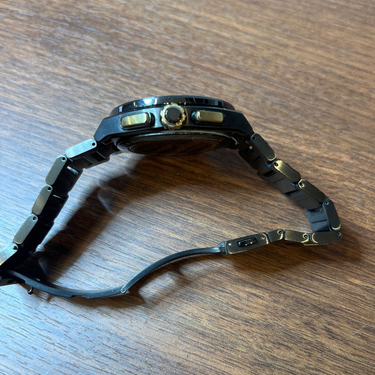 A4177/【中古品】SEIKO クロノグラフ 腕時計 ソーラーセイコー ブライツ 限定800本 ブラック 黒文字盤 ポイントダイヤ 8B92-OAGOの画像4