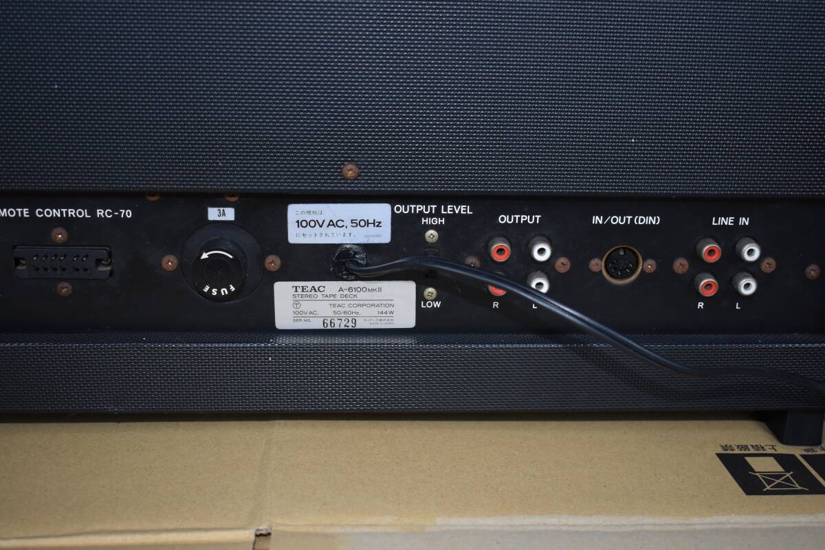 11900円 ティアック オープンリールデッキ A-6100MKⅡ 通電OK 11900円 ティアック オープンリールデッキ A-6100MKⅡ 通電OK