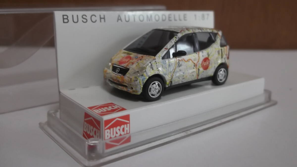 BUSCH 1/87 メルセデス・ベンツ Ａクラス シュトゥットガルト付近の地図がプリントの画像1