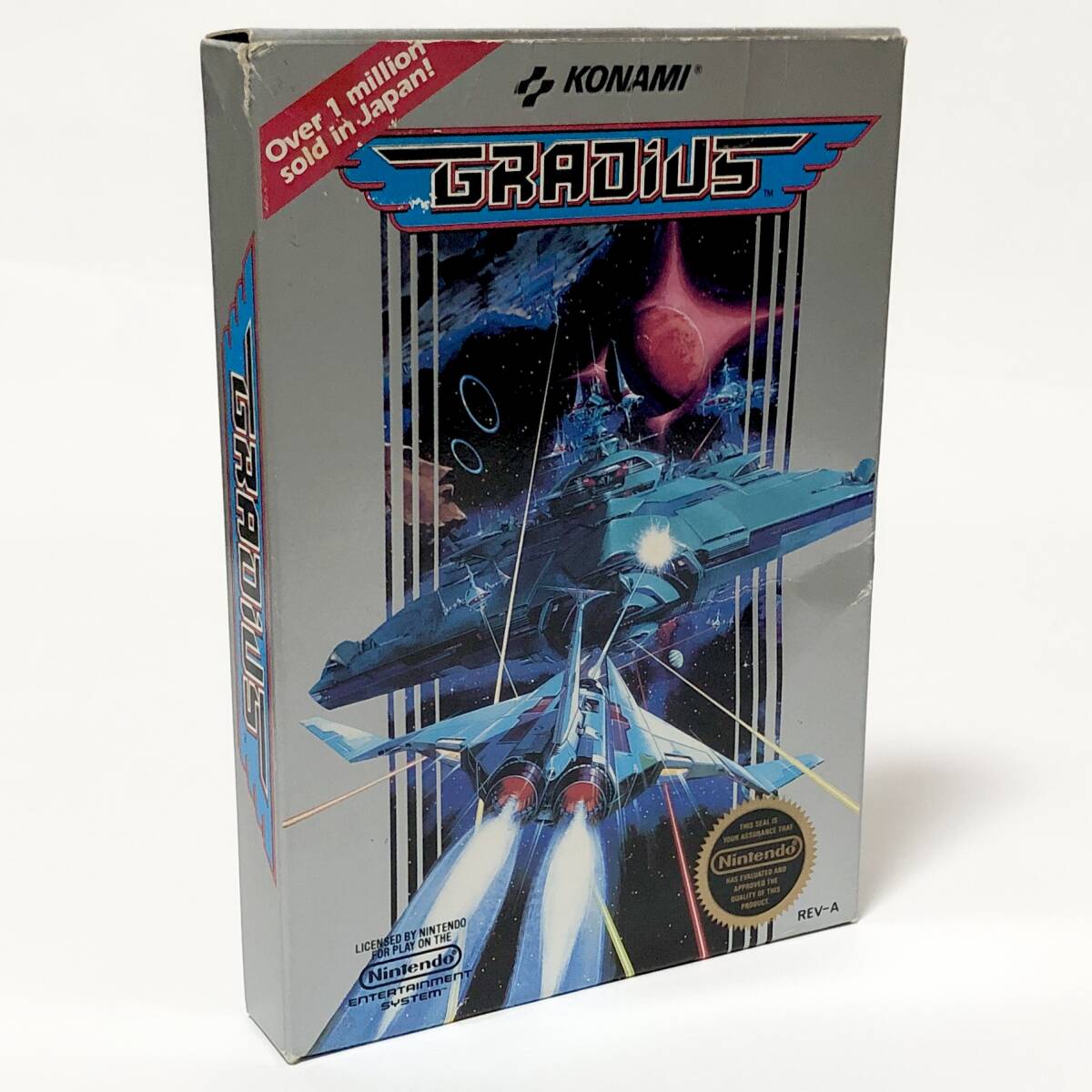 北米版 ファミコン NES Gradius / グラディウス 箱説付き 痛みあり 動作確認済み レトロゲーム Konami コナミ_画像2