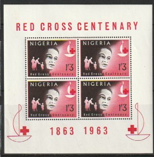 ナイジェリア２３ 1986年～1995年（未使用 記念 小型シート 赤十字）１種の画像1