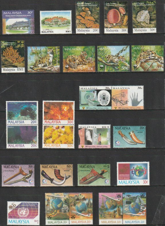  Malaysia 23 1994~1995( unused memory .. . animal coral vehicle other 9 set )23 kind 