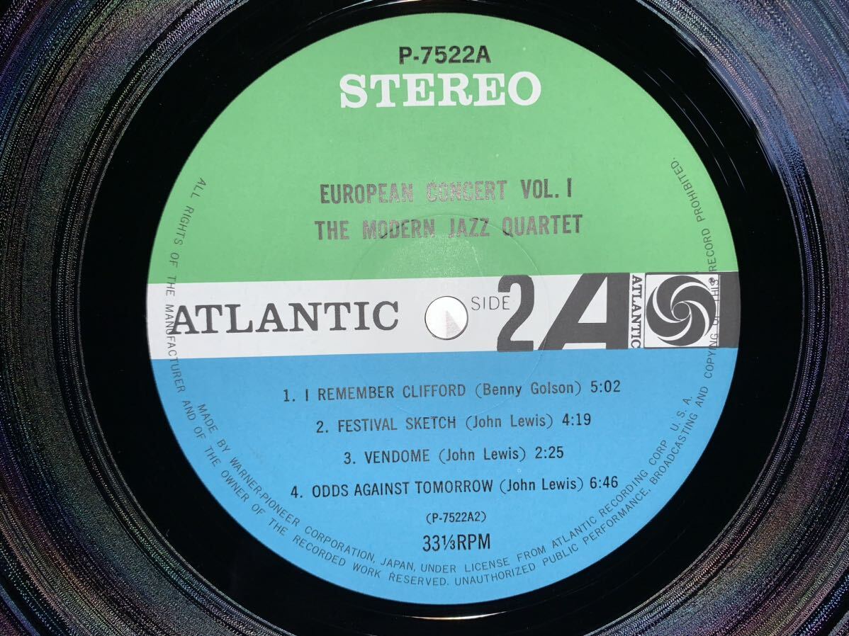 THE MODERN JAZZ QUARTET / EUROPEAN CONCERT VOLUME ONE＊P-7522A＊即決アリの画像4