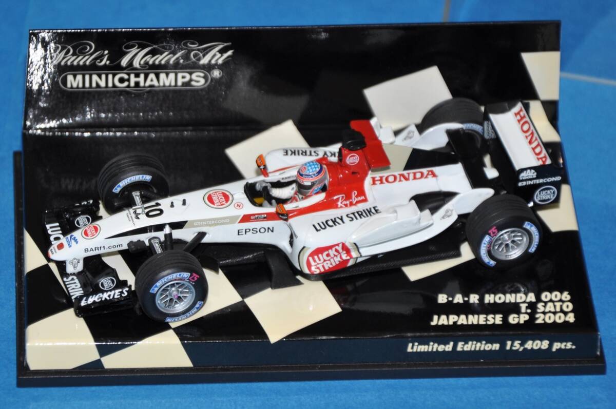 タバコ 仕様 ミニチャンプス 1/43 BAR ホンダ 006 #10 佐藤 琢磨 日本GP 鈴鹿サーキット 2004 MINICHAMPS Lucky Strike ラッキーストライク_画像1