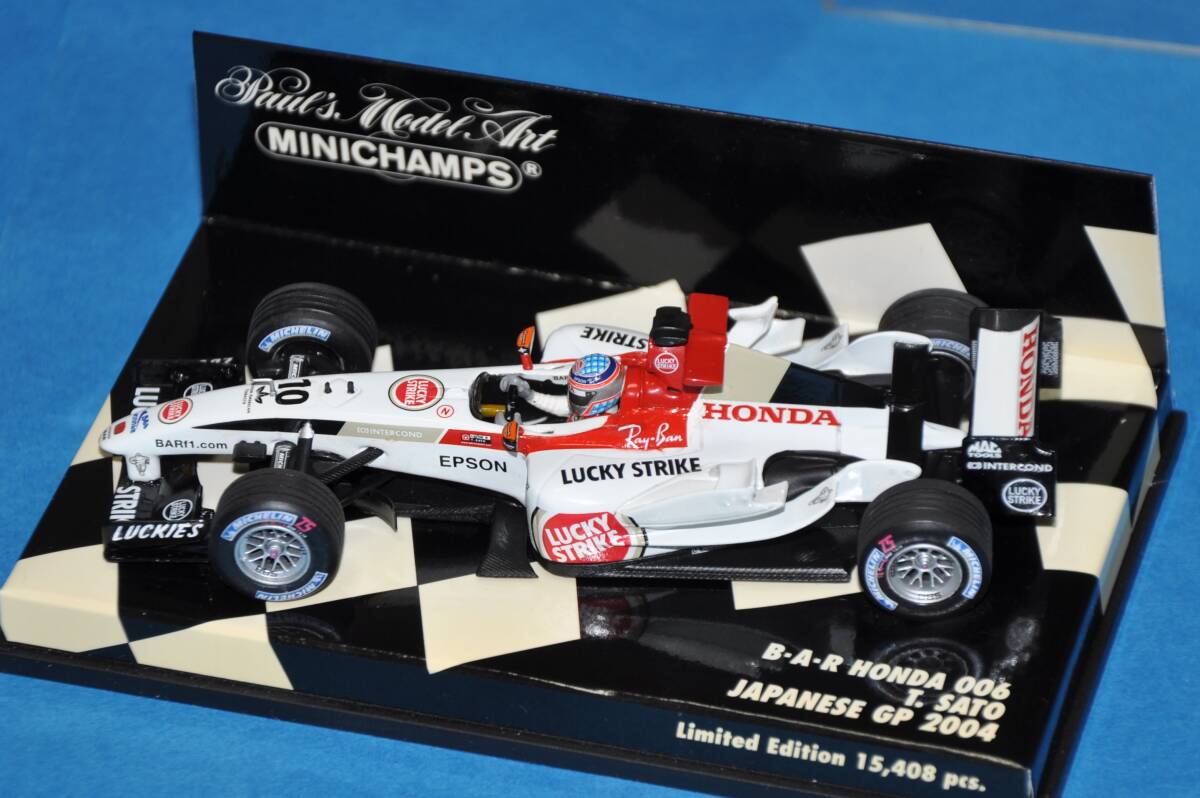 タバコ 仕様 ミニチャンプス 1/43 BAR ホンダ 006 #10 佐藤 琢磨 日本GP 鈴鹿サーキット 2004 MINICHAMPS Lucky Strike ラッキーストライク_画像6