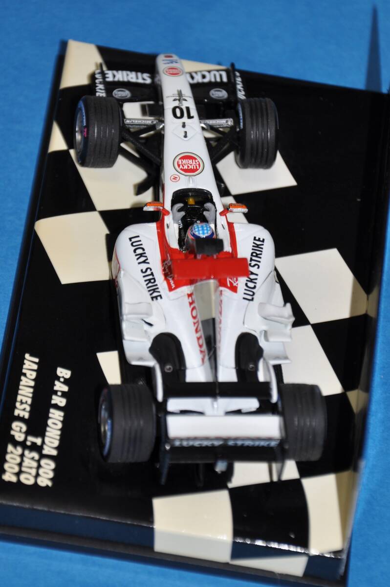 タバコ 仕様 ミニチャンプス 1/43 BAR ホンダ 006 #10 佐藤 琢磨 日本GP 鈴鹿サーキット 2004 MINICHAMPS Lucky Strike ラッキーストライク_画像3