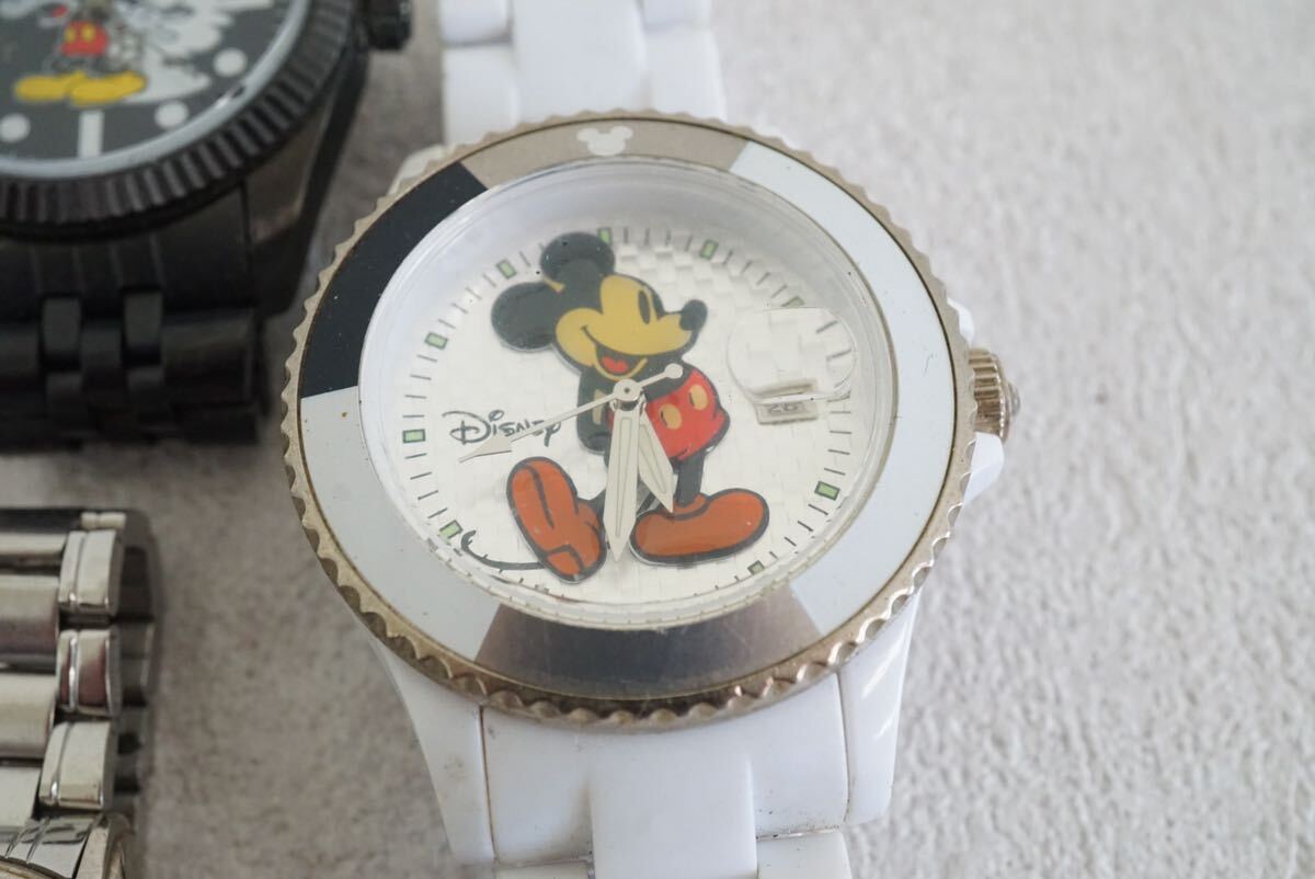 F259 Disney/ディズニー MICKEY MOUSE/ミッキーマウス 腕時計 7点セット アクセサリー 大量 まとめて おまとめ まとめ売り 不動品