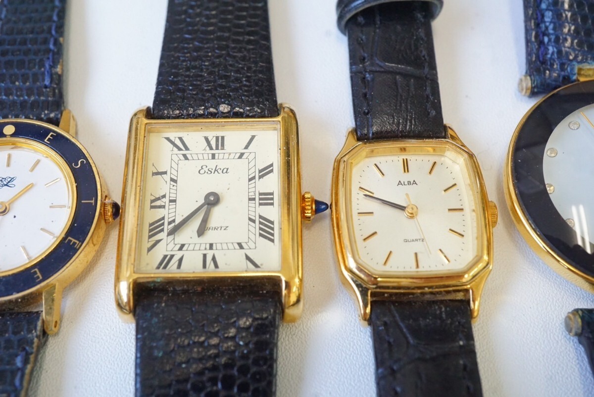 F458 ゴールドカラー 腕時計 10点セット メンズ レディース アクセサリー クォーツ 大量 まとめて おまとめ まとめ売り 不動品の画像5