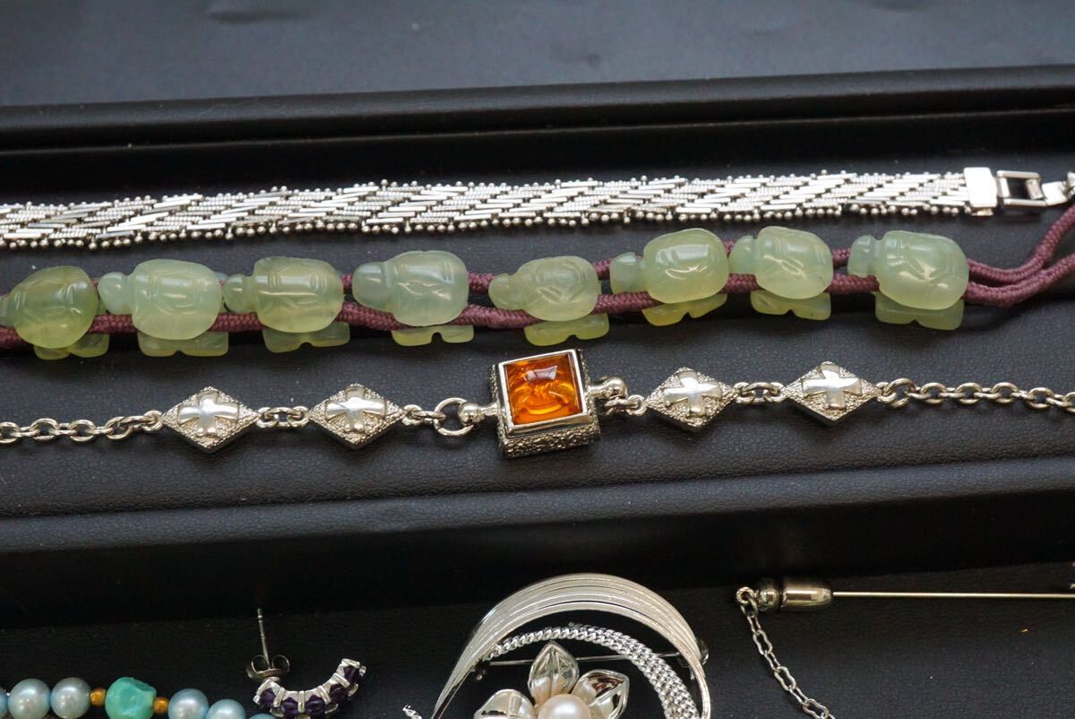 C172 ジャンク含む 天然石 本真珠など ネックレス ペンダント ブローチ他 ヴィンテージ アクセサリー 大量 まとめて おまとめ まとめ売りの画像3