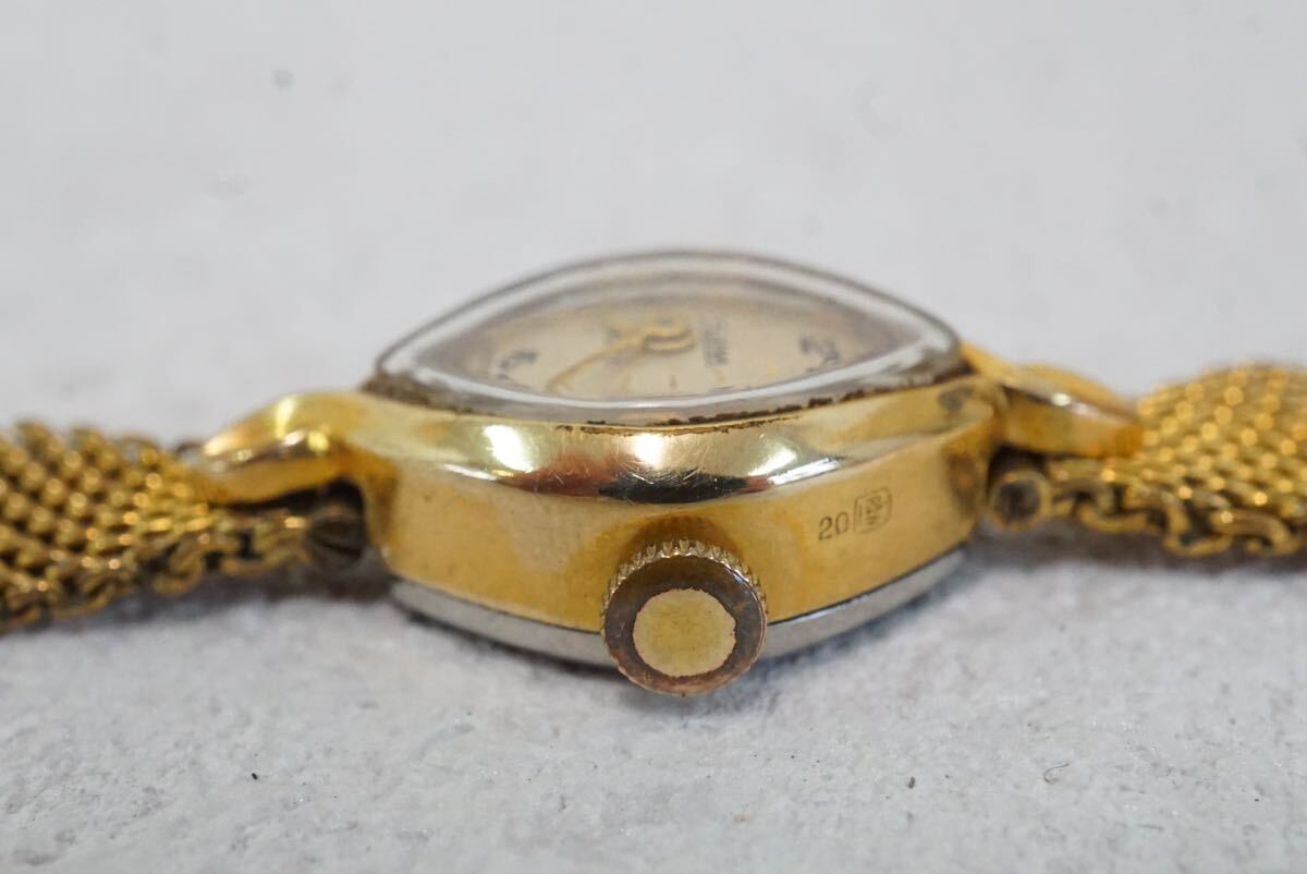 F547 SILVANA/シルバーナ INCABLOC/インカブロック 手巻き レディース 腕時計 ゴールドカラー SWISS MADE/スイス製 アクセサリー 不動品の画像3