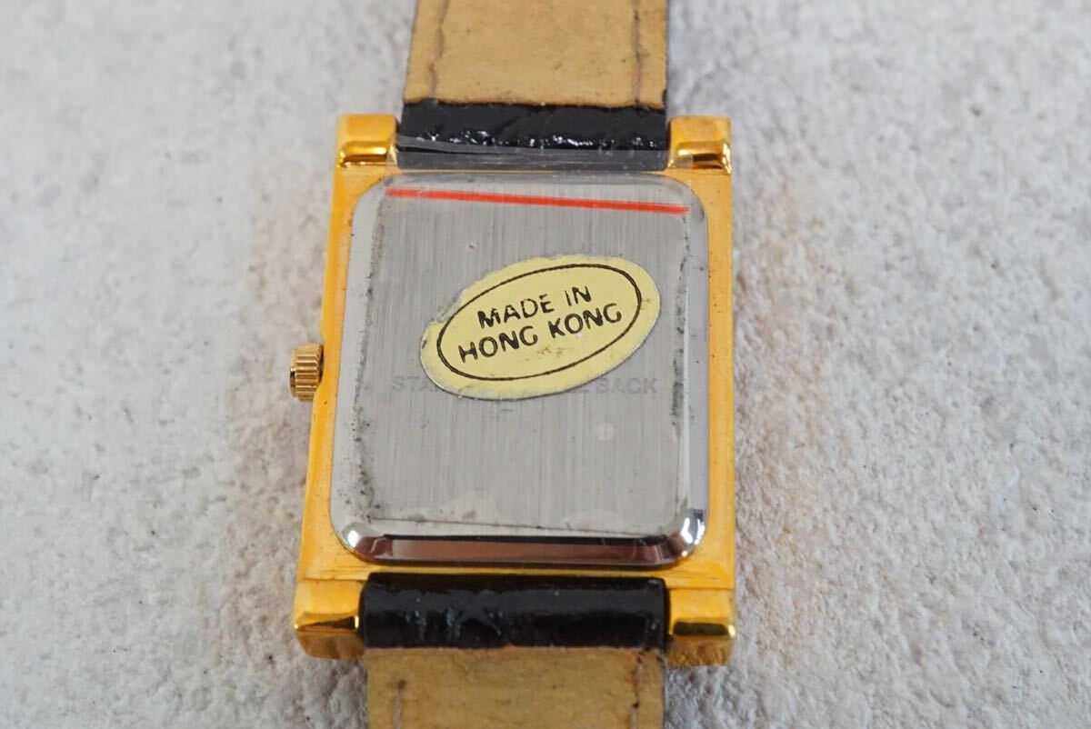 F525 ELIZABETH/エリザベス モザイクオパール レディース 腕時計 スクエア ゴールドカラー クォーツ ブランド アクセサリー 不動品の画像4