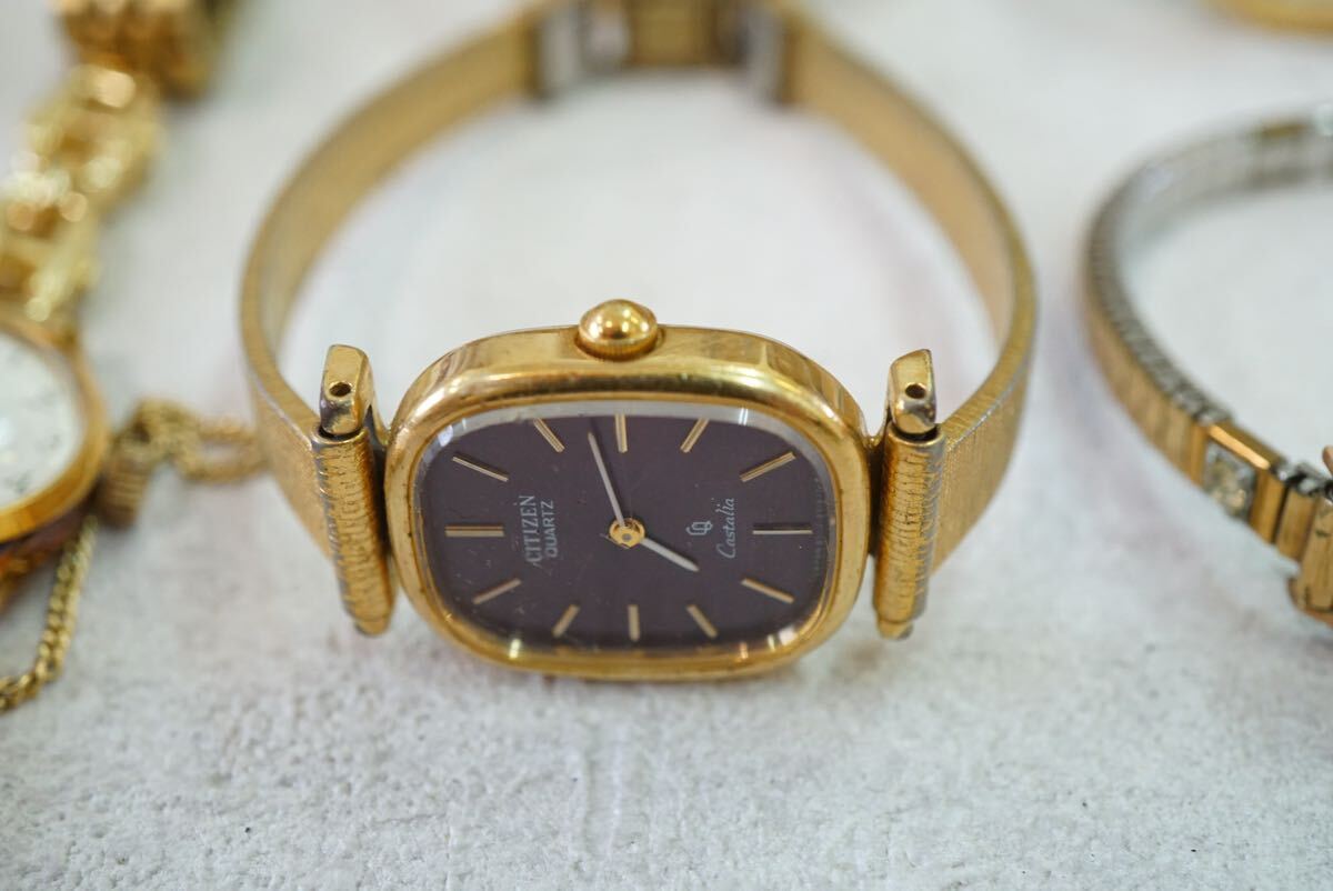 F492 全てCITIZEN/シチズン ゴールドカラー 腕時計 アクセサリー レディース 大量 セット まとめて おまとめ まとめ売り 不動品の画像5