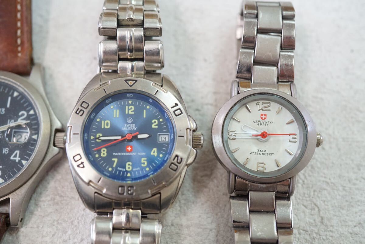 F493 SWISS MILITARY ARMY スイス製 腕時計 アクセサリー クォーツ メンズ レディース 大量 セット まとめて おまとめ まとめ売り 不動品_画像4