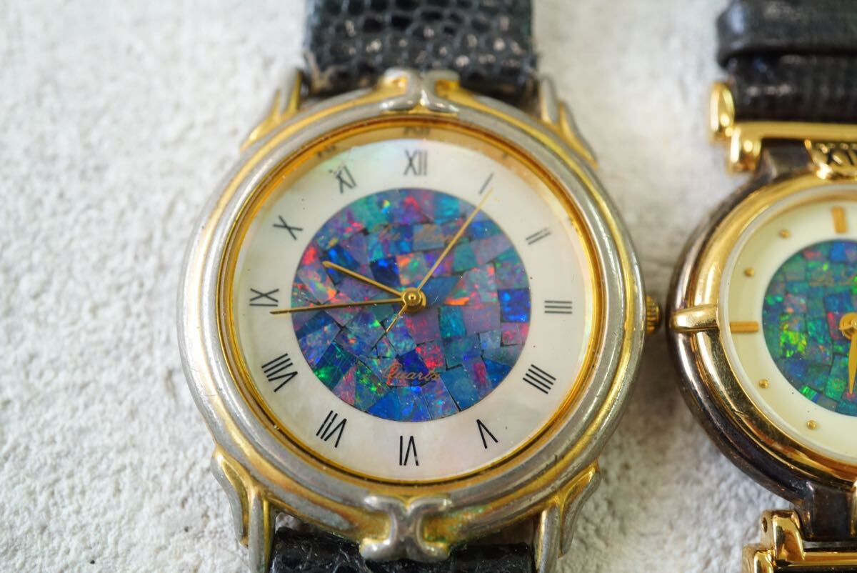 F485 モザイクオパール opal 文字盤 フェイス 腕時計 4点 アクセサリー カラーストーン 大量 まとめて おまとめ まとめ売り ジャンク品の画像2