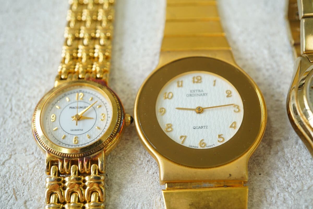 F478 ORIENTなど ゴールドカラー 腕時計 メンズ レディース アクセサリー クォーツ 大量 セット まとめて おまとめ まとめ売り 不動品の画像2
