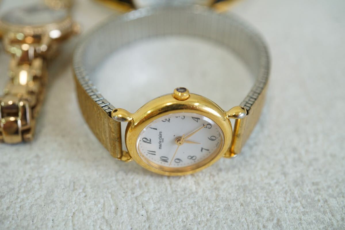 F474 ゴールドカラー 腕時計 メンズ レディース アクセサリー クォーツ 大量 セット まとめて おまとめ まとめ売り 不動品の画像6