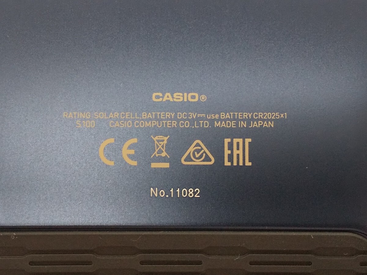 CASIO プレミアム電卓 S100-BU ブルー フラッグシップモデル 山形カシオ 箱ダメージあり 極上品の画像7