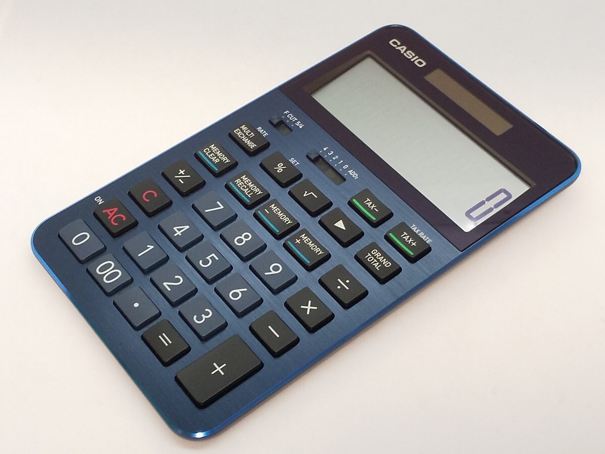 CASIO プレミアム電卓 S100-BU ブルー フラッグシップモデル 山形カシオ 箱ダメージあり 極上品の画像5