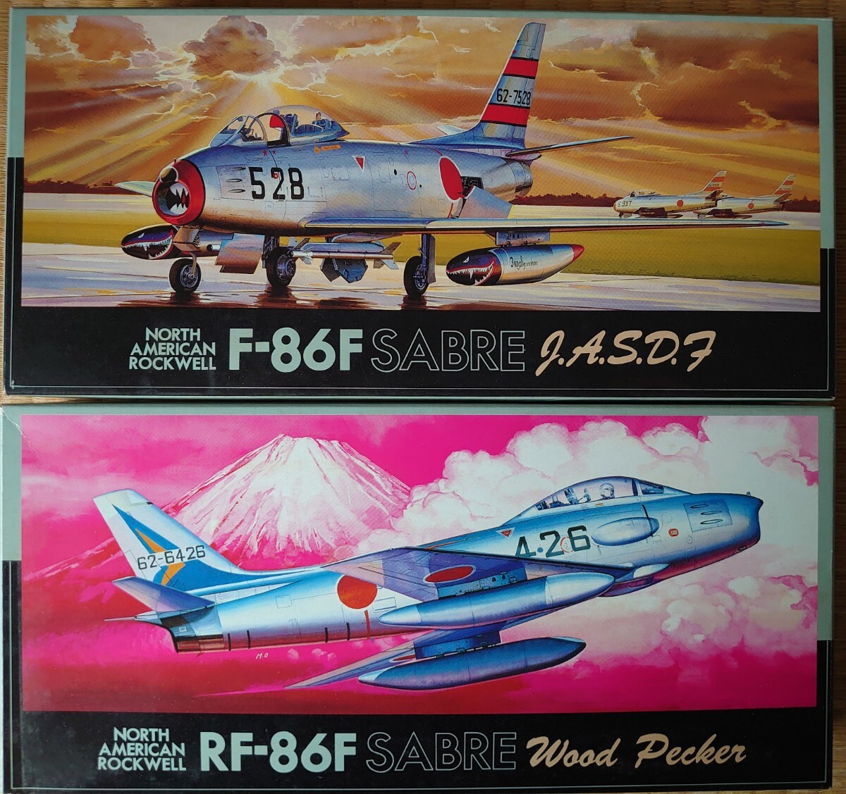 フジミ 1/72 航空自衛隊 戦闘機/偵察機 ノースアメリカン F-86F/RF-86F セイバー 計2機セットの画像1
