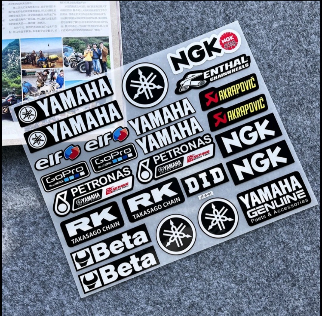 防水反射 Yamaha バイクステッカー / ヘルメットステッカー / ヤマハ デカール の画像1