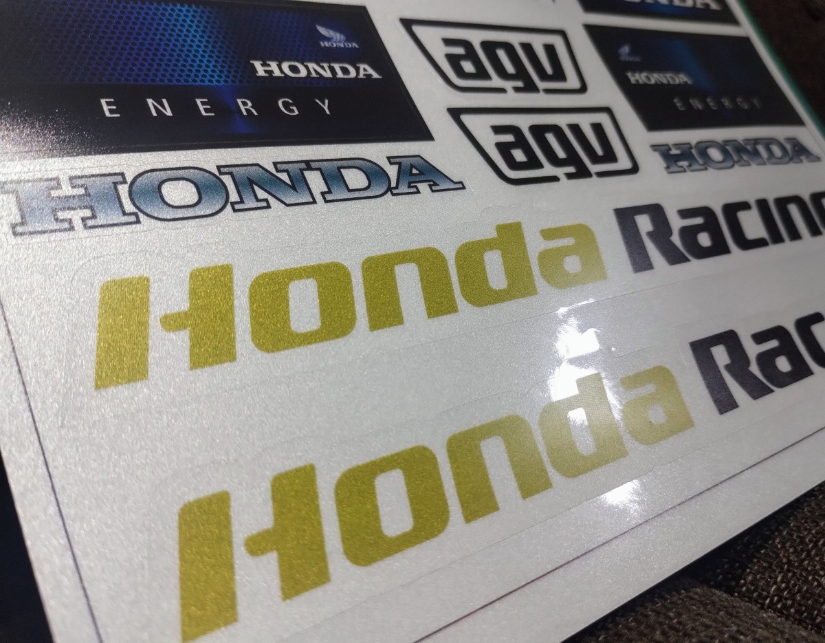 MotoGP HONDA ホンダ レーシング HRC 防水反射ステッカーヘルメットステッカー MotoGP バイクステッカー AGV KYB ★サイズ 25 x 30cmの画像5