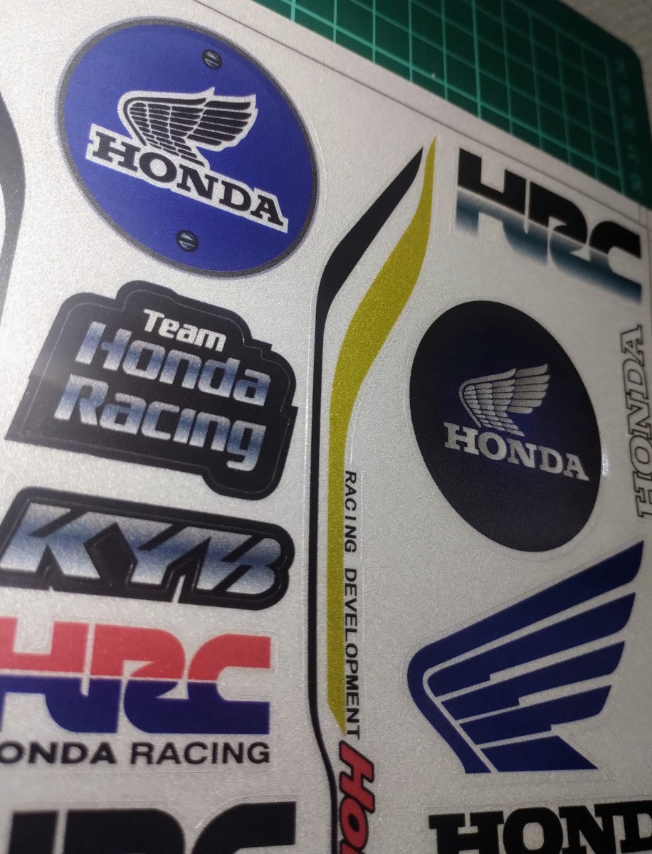 MotoGP HONDA ホンダ レーシング HRC 防水反射ステッカーヘルメットステッカー MotoGP バイクステッカー AGV KYB ★サイズ 25 x 30cmの画像4
