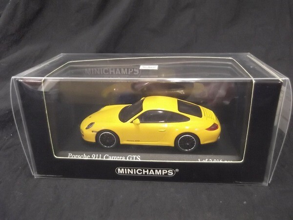 Minichamps/ミニチャンプス 1/43 ポルシェ/Porsche 911（997 II）Carrera GTS 2011 イエロー/Yellowミニカー/60サイズの画像1