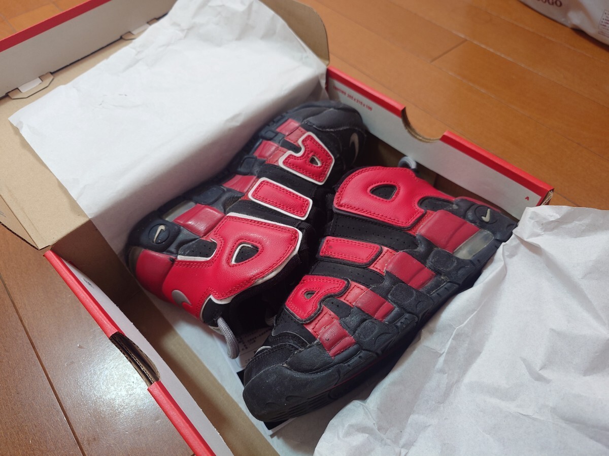 NIKE AIR MORE UPTEMPO 96 エア モアアップテンポ 96/21.5/BLK キッズ ジュニアサイズの画像1