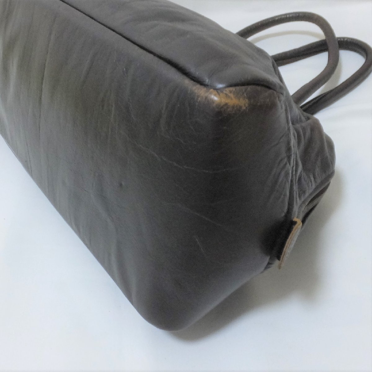 Q257 Jas MB JAS-MB Brown Boston bag shoulder bag leather 