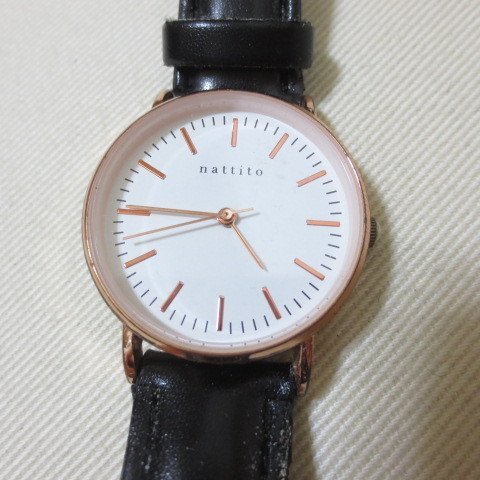 N293 nattito　ピンクゴールド　文字盤ホワイト　ウォッチ　腕時計　【メ便】_画像2
