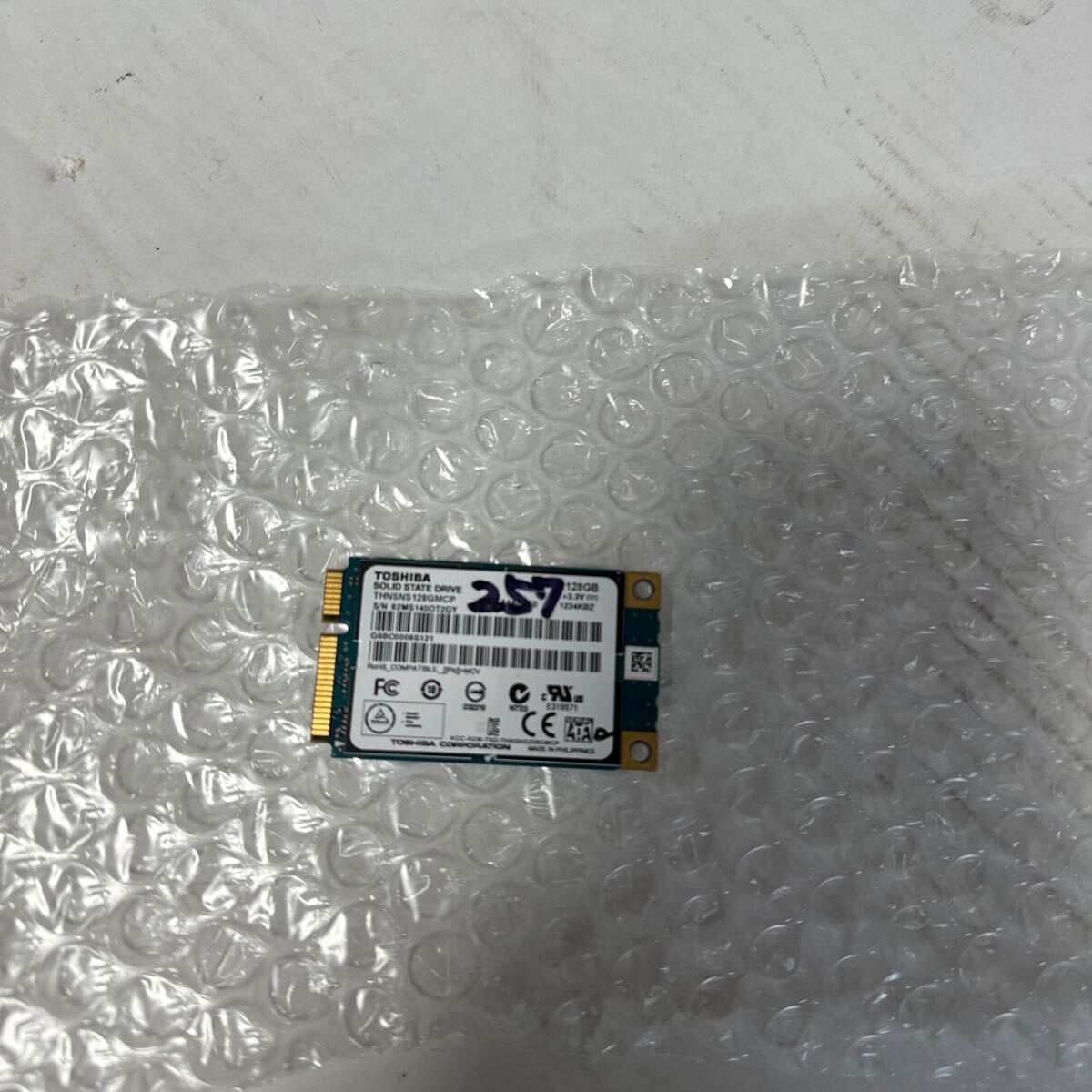 （150A）TOSHIBA SSD THNSNS128GMCP mSATA SSD 128GB の画像1